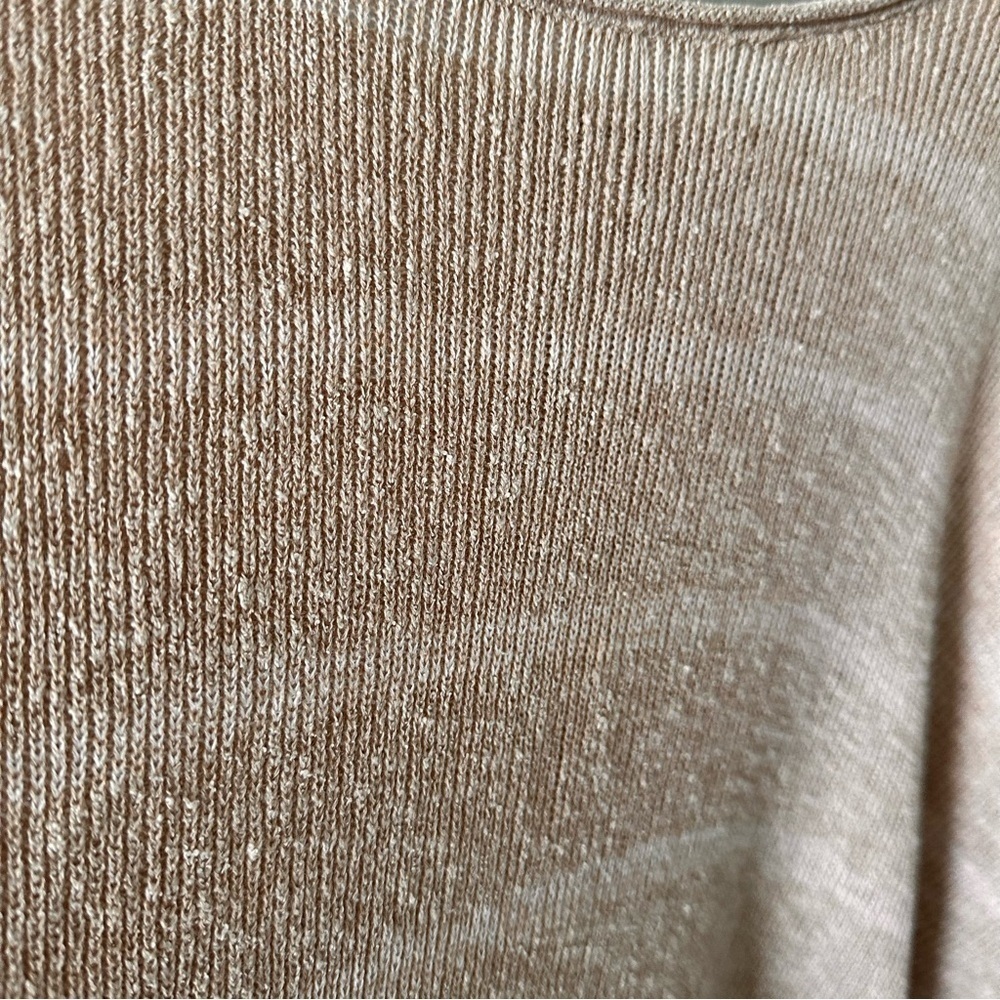 Free People Shipping News Oversized Tunic Sweater Women L Beige Tan Cozy Beachy - Picture 14 of 15
